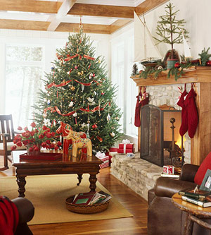 Как украсить гостинную к рождественским праздникам