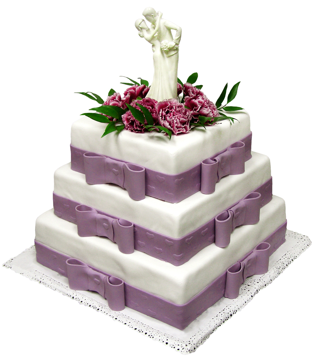 Квадратный торт для свадьбы