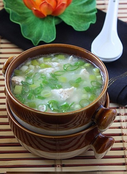 Рисовый Суп с курицей(Chicken Congee)
