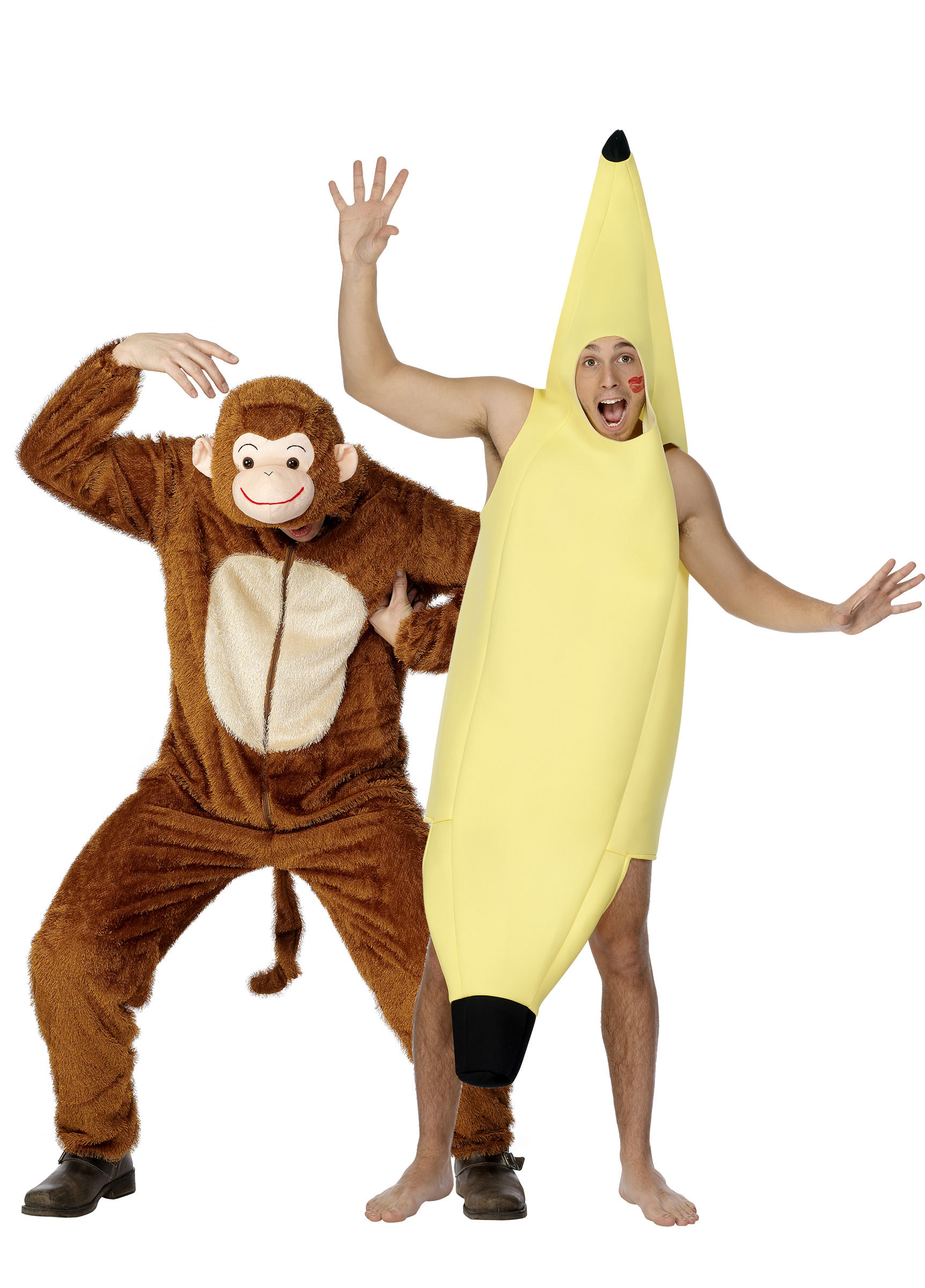 Костюм обезьяны и банана для пары