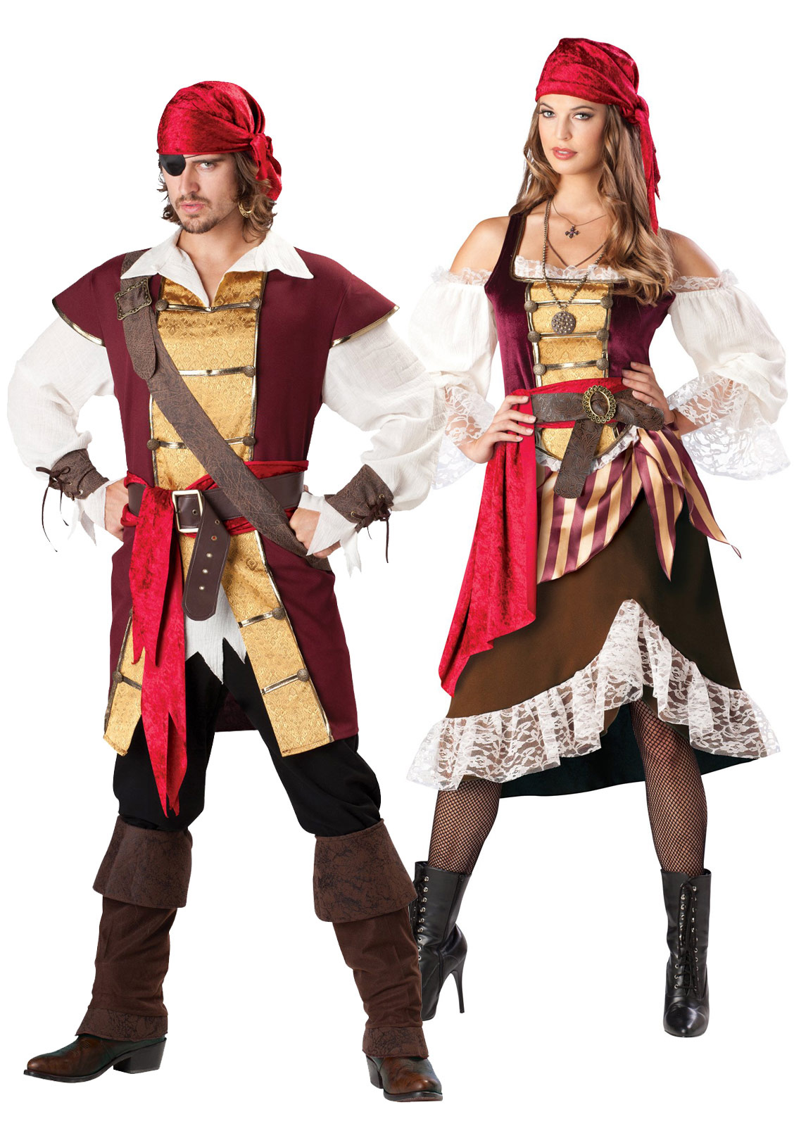 Костюмы пиратов для мужчины и женщины