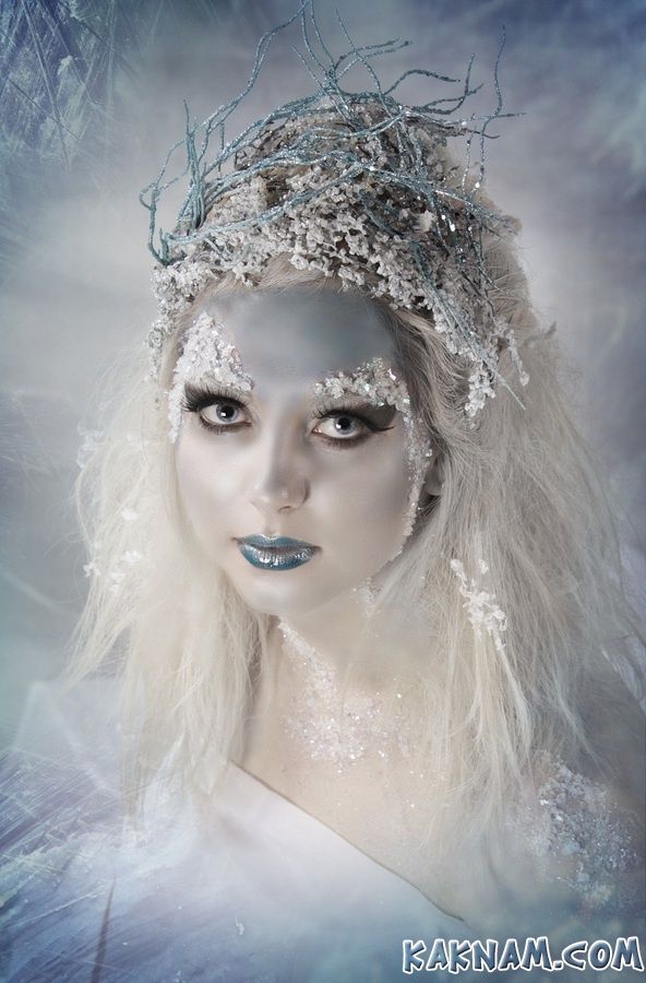Снежная королева – фото макияжа и костюмы