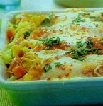 Блинчатый пирог с овощами