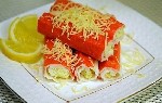 Фаршированный крабовые палочки