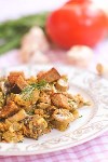 Грибной салат с сыром, морковью и огурцом