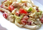 Салат с пекинской капустой, курицей и кальмарами 