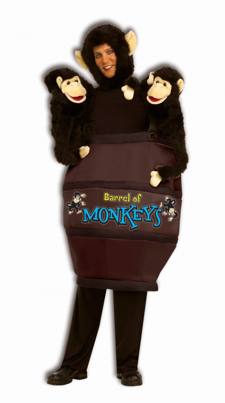 Смешной новогодний костюм мамы обезьяны с малышами