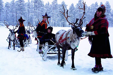 Зима в Финляндии - местные жители Лапландии