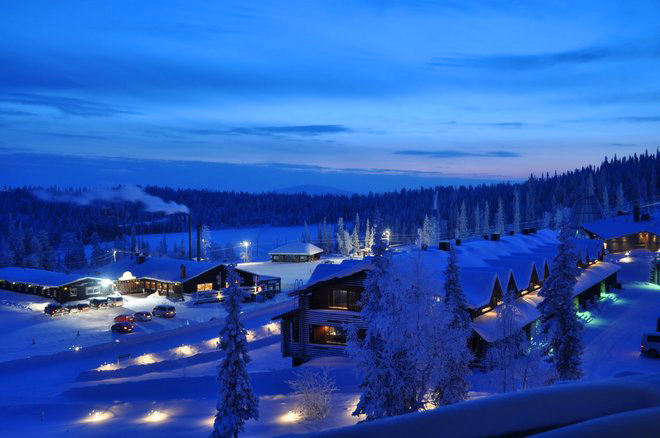 Зима в Финляндии - вечер
