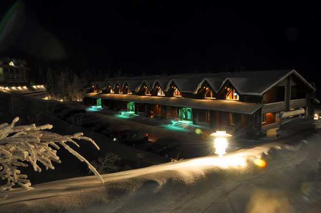 Зима в Финляндии - ночной вид
